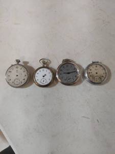 lot 1326 image: Lot of 4 Classic Pocket Watches - Need Repair