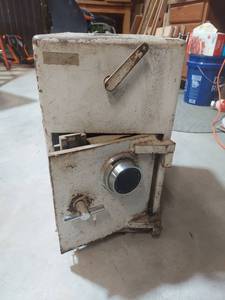 lot 1328 image: Small Floor Drop Safe with Combination Lock - No Combination But Open