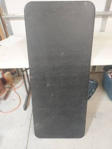 lot 3435 image: Folding Table with Black Metal Frame