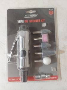 lot 2001 image: Tool Shop Mini Die Grinder Kit with Grinding Wheels and Attachments