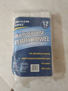 lot 2004 image: Pro-Clean Basics Multi-Purpose Terry Towels 12 Pack