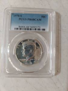 lot 2011 image: 1970-S Kennedy Silver Half Dollar PCGS PR68CAM