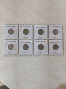 lot 2023 image: (8) Buffalo Nickel Collection 1919-1935