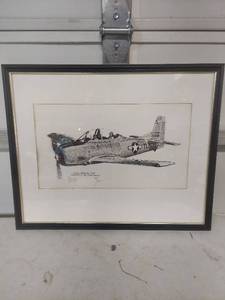 lot 2035 image: North American T-28A Military Aircraft Limited Edition Print by Joe Milich