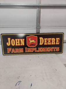 lot 2038 image: John Deere Farm Implements Sign