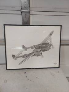 lot 2054 image: Signed Aircraft Drawing Limited Edition Print - Pat Bryant 1998