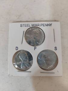 lot 2059 image: 1943 Steel War Penny Set - P-D-S Mint Marks