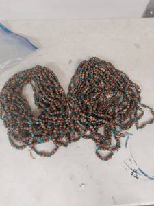 lot 2066 image: Wood and Turquoise Bead Necklace Collection