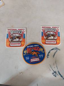lot 2074 image: Hesston National Finals Rodeo Patches 1976-1977
