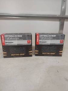 lot 2101 image: Huttig-Grip Drywall Screws 1-14 inch x 6 Fine Thread - 2 Boxes