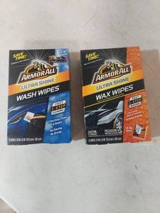 lot 2117 image: Armor All Ultra Shine Car Care Wipes Set - Wash and Wax