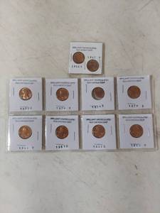 lot 2123 image: Collection of Brilliant Uncirculated Lincoln Pennies