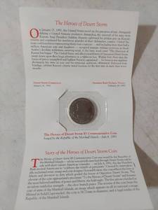 lot 2128 image: Heroes of Desert Storm $5 Commemorative Coin