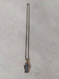 lot 2137 image: Orthodox Religious Cross Pendant with Chain Marked .925