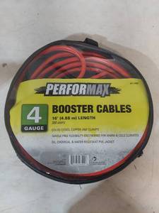 lot 2146 image: Performax 4 Gauge Booster Cables - 16 Foot