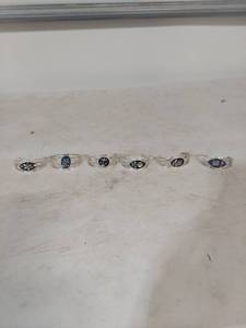 lot 2148 image: Cuff Bracelets with Inlaid Floral Designs