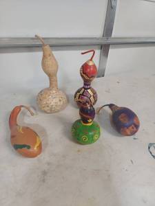 lot 2160 image: Decorative Painted Gourd Collection