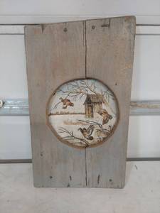 lot 2169 image: Wood Art Plaque