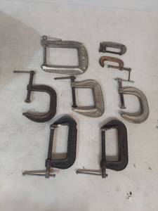 lot 2193 image: Collection of C-Clamps Various Sizes