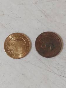 lot 2205 image: Commemorative Tokens Set - 1959 Alaska Statehood 49th State and California Bicentennial