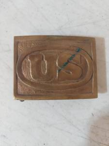 lot 2206 image: Military Bronze Belt Buckle