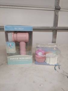 lot 2230 image: BYTECH Electric Power Scrubber with Detachable Brush Head and Dish Scrubber Set