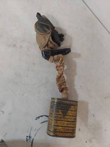 lot 2234 image: Military Gas Mask with Filter Canister and Rubber Hose