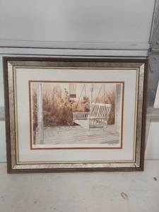 lot 2244 image: Porch Swing Print - Signed and Numbered