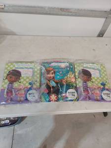 lot 2249 image: (3) Disney Character Birthday Gift Bags with Cards and Tissue Paper - 3 Packages of 4