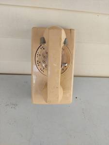 lot 1026 image: ITT Rotary Dial Wall Telephone in Ivory