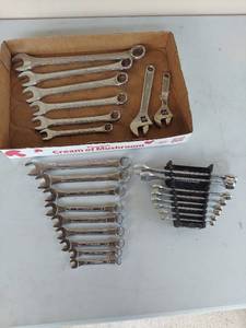 lot 1030 image: Pittsburgh Combination Wrench Sets with Adjustable Wrenches