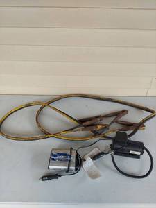lot 1031 image: Car Emergency Kit - Jumper Cables, Mini Air Compressor & 150W Power Inverter