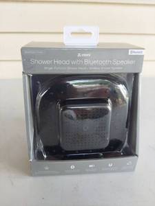lot 1042 image: Atomi Shower Head with Bluetooth Speaker - Black Satin Finish