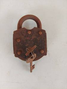 lot 1063 image: Iron Padlock with Keys