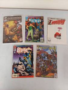 lot 1100 image: Mixed Comic Book Lot - Batman Knightfall, Daredevil, Transformers Micromasters & Beast Wars