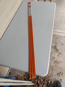 lot 1125 image: 48-Inch Orange Driveway Markers - Set of 4