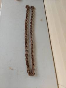 lot 1150 image: Heavy Duty Steel Tow Chain with Grab Hooks - 6-12 ft