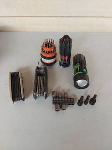 lot 1151 image: Mixed Hand Tool Lot - Screwdriver Sets, Hex Key Sets, Nut Driver Bits & Flashlight