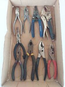 lot 1170 image: Mixed Pliers Tool Lot - Set of 9