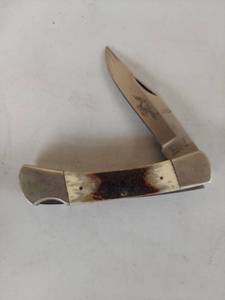 lot 1174 image: American Blade Chattanooga TN Folding Pocket Knife with Stag Handle AB-35