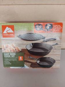 lot 1175 image: Ozark Trail 4-Piece Cast Iron Cook Set