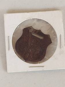 lot 1179 image: Colorado Mounted Ranger No. 182 Watch Fob