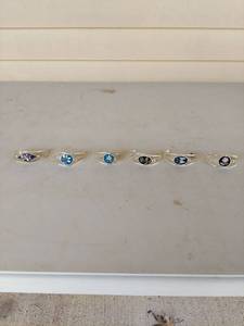 lot 1194 image: Set of 6 Cuff Bracelets with Abalone Shell Inlay