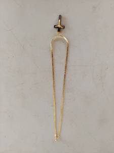 lot 1201 image: Black Crucifix Pendant Necklace with Chain