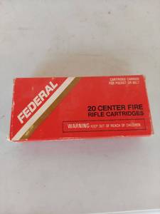 lot 1209 image: Federal 30-30 Winchester 150 Grain Soft Point Hi-Shok Rifle Cartridges - 20 Round Box
