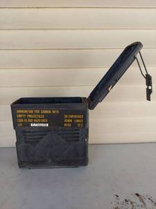 lot 1227 image: Military 25mm M793 TP-T Cannon Ammunition Can - 30 Cartridge Capacity