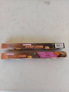 lot 1238 image: Copper Oven Liner 2-Pack (Set of 2 Boxes)