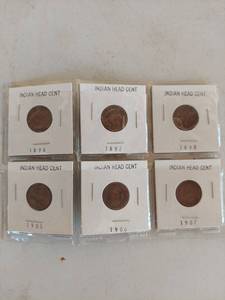 Indian Head Cent Collection 1896-1907 - Six Piece Set