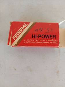 lot 1264 image: Federal Hi-Power 357 Magnum Center Fire Pistol Cartridges 50 Round Box