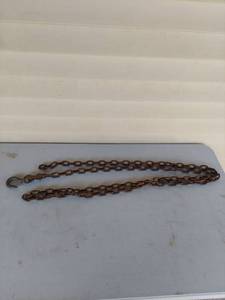 lot 1280 image: Steel Tow Chain with Hook - 12 ft